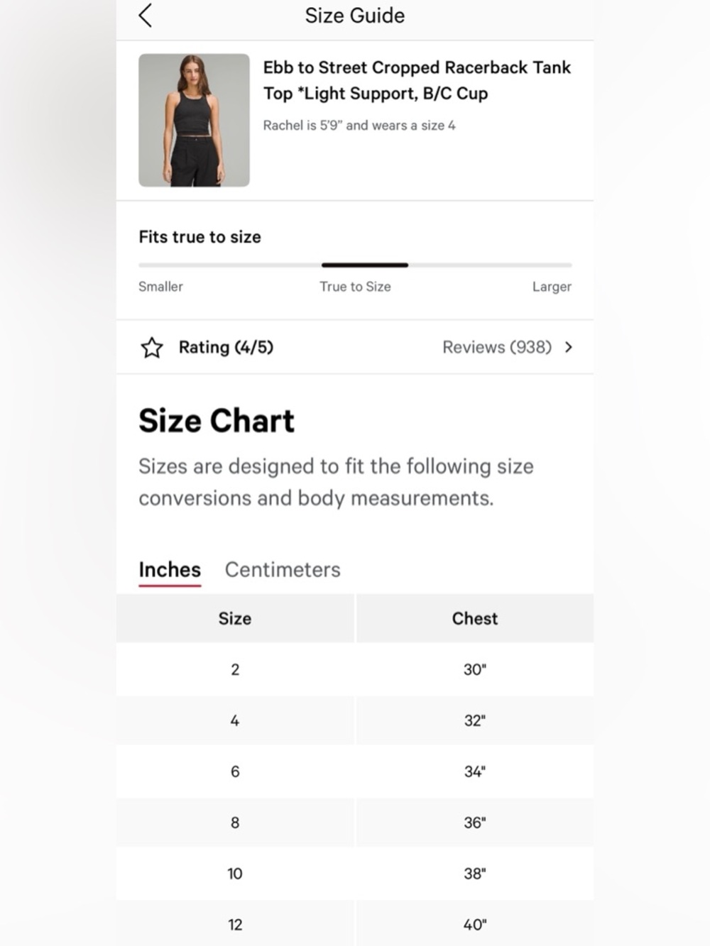 Lululemon Ebb to Street Cropped Racerback Tank Top | Black - Picture 7 of 12